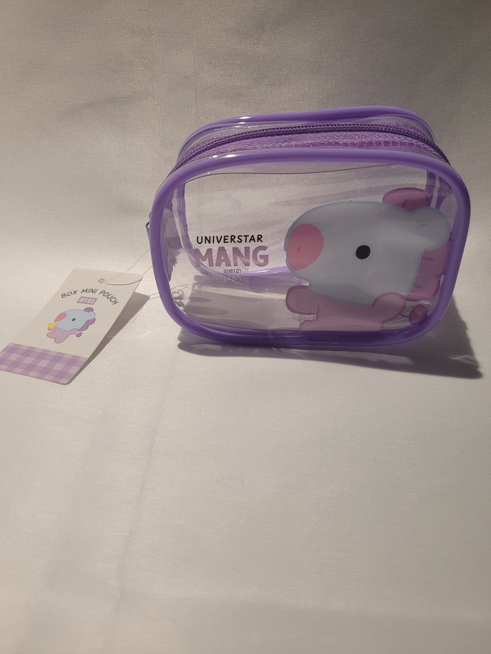 NWT Purple Clear Mang Mini Pouch